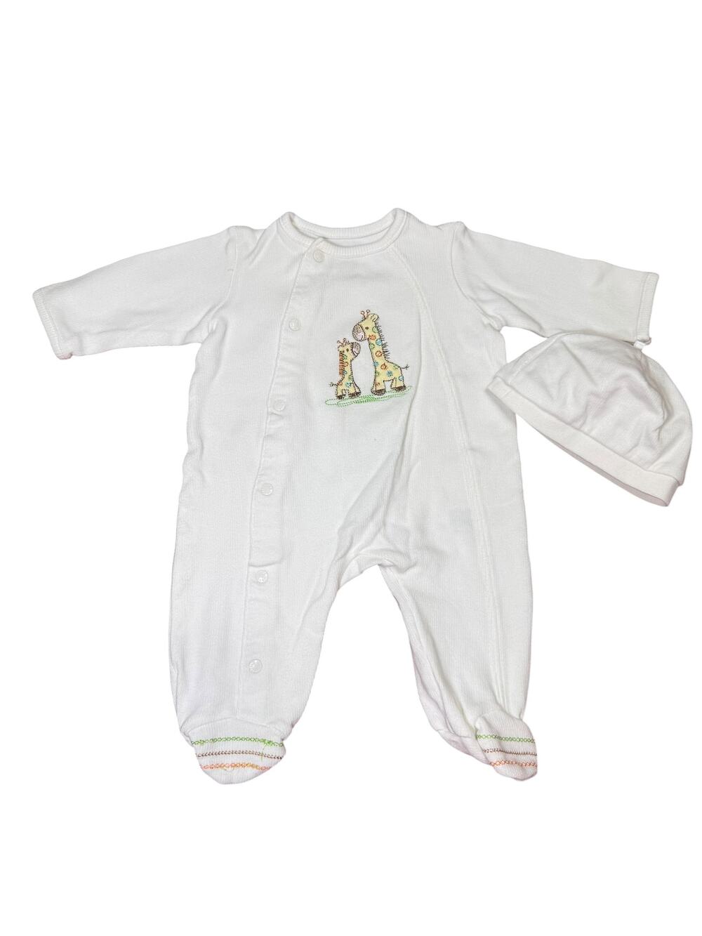 Little Me Baby Sleeper Pajamas White Size 3 Months
